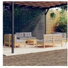 Image de Salon de jardin modulable bois gris 9 pieces x 63.5 x 62.5 9 personnes