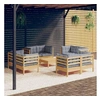 Image de Salon de jardin modulable Bois 9 personnes 9 pieces