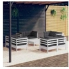 Image de Bois de Pin Salon de Jardin 9 pcs avec Coussins Mobilier de Patio Meubles d'Extérieur Mobilier de Jardin 3096065