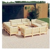 Image de Salon de jardin modulable bois beige 13 pieces x 63.5 x 62.5