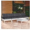 Image de Bois de Pin Massif Salon de Jardin 5 pcs avec Coussins Mobilier de Patio Meubles d'Extérieur Mobilier de Jardin 3096131