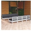 Image de Bois massif salon de jardin modulable gris 9 pieces x 63.5 x 62.5 9 personnes