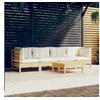 Image de Bois de Pin Massif Salon de Jardin 5 pcs avec Coussins Mobilier de Patio Meubles d'Extérieur Mobilier de Jardin 3096154
