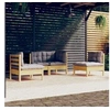 Image de Bois 4 personnes gris salon de jardin x 63.5 x 62.5 4 pieces