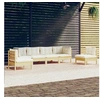 Image de Bois de Pin Massif Salon de Jardin 6 pcs avec Coussins Mobilier de Patio Meubles d'Extérieur Mobilier de Jardin 3096196