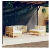 Image de Bois de Pin Massif Salon de Jardin 6 pcs avec Coussins Mobilier de Patio Meubles d'Extérieur Mobilier de Jardin 3096208