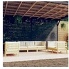Image de Salon de jardin modulable 7 personnes bois 7 pieces 63.5 x 60 x 62.5 cm beige