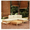 Image de Salon de jardin modulable bois 5 pieces beige 63.5 x 63.5 x 28.5 5 personnes