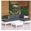 Image de Bois de Pin Massif Salon de Jardin 5 pcs avec Coussins Mobilier de Patio Meubles d'Extérieur Mobilier de Jardin 3096293