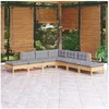 Image de Salon de jardin modulable bois gris 7 pieces x 63.5 x 62.5