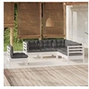 Image de Bois de Pin Massif Salon de Jardin 5 pcs avec Coussins Mobilier de Patio Meubles d'Extérieur Mobilier de Jardin 3096407