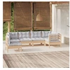 Image de Bois de Pin Massif Salon de Jardin 6 pcs avec Coussins Mobilier de Patio Meubles d'Extérieur Mobilier de Jardin 3096417