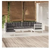 Image de Bois de Pin Massif Salon de Jardin 6 pcs avec Coussins Mobilier de Patio Meubles d'Extérieur Mobilier de Jardin 3096419