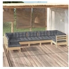 Image de Salon de jardin 7 pieces 7 personnes 63.5 x 60 x 62.5 cm