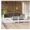 Image de Bois de Pin Massif Salon de Jardin 8 pcs avec Coussins Mobilier de Patio Meubles d'Extérieur Mobilier de Jardin 3096449