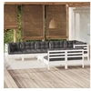Image de Bois de Pin Massif Salon de Jardin 9 pcs avec Coussins Mobilier de Patio Meubles d'Extérieur Mobilier de Jardin 3096461