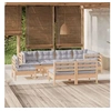 Image de Salon de jardin bois gris 9 pieces x 63.5 x 62.5 9 personnes