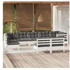 Image de Salon de jardin modulable bois gris 9 pieces 63.5 x 60 x 62.5 9 personnes