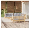Image de Bois de Pin Massif Salon de Jardin 8 pcs avec Coussins Mobilier de Patio Meubles d'Extérieur Mobilier de Jardin 3096495