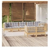 Image de Salon de jardin modulable bois gris 8 pieces 63.5 x 60 x 62.5 8 personnes