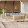 Image de Bois de Pin Massif Salon de Jardin 8 pcs avec Coussins Mobilier de Patio Meubles d'Extérieur Mobilier de Jardin 3096513