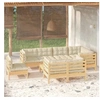 Image de Bois de Pin Massif Salon de Jardin 9 pcs avec Coussins Mobilier de Patio Meubles d'Extérieur Mobilier de Jardin 3096520