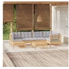Image de Salon de jardin modulable bois massif gris 7 pieces x 63.5 x 62.5