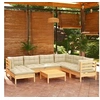 Image de Bois de Pin Massif Salon de Jardin 10 pcs avec Coussins Mobilier de Patio Meubles d'Extérieur Mobilier de Jardin 3097139