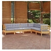 Image de Bois de Pin Massif Salon de Jardin 6 pcs avec Coussins Mobilier de Patio Meubles d'Extérieur Mobilier de Jardin 3096682