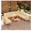 Image de Bois de Pin Massif Salon de Jardin 10 pcs avec Coussins Mobilier de Patio Meubles d'Extérieur Mobilier de Jardin 3096833