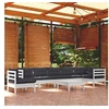 Image de Salon de jardin modulable Bois gris 9 pieces x 63.5 x 62.5 9 personnes