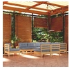 Image de Salon de jardin bois gris 3 pieces 10 personnes