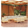Image de Salon de jardin modulable bois 8 personnes 11 pieces