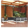 Image de Salon de jardin bois gris 11 pieces x 63.5 x 62.5 11 personnes