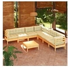 Image de Bois de Pin Massif Salon de Jardin 8 pcs avec Coussins Mobilier de Patio Meubles d'Extérieur Mobilier de Jardin 3096797