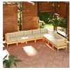 Image de Bois de Pin Massif Salon de Jardin 8 pcs avec Coussins Mobilier de Patio Meubles d'Extérieur Mobilier de Jardin 3096803