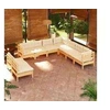 Image de Salon de jardin bois beige 9 pieces x 63.5 x 62.5 9 personnes