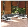Image de Salon de jardin modulable gris bois 10 pieces 63.5 x 60 x 62.5 cm 10 personnes