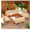 Image de Bois de Pin Massif Salon de Jardin 11 pcs avec Coussins Mobilier de Patio Meubles d'Extérieur Mobilier de Jardin 3096863