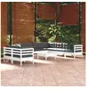 Image de Bois de Pin Massif Salon de Jardin 10 pcs avec Coussins Mobilier de Patio Meubles d'Extérieur Mobilier de Jardin 3096906