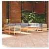 Image de Bois de Pin Massif Salon de Jardin 11 pcs avec Coussins Mobilier de Patio Meubles d'Extérieur Mobilier de Jardin 3096916
