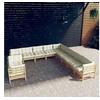 Image de Salon de jardin modulable bois beige 5 pieces 11 personnes