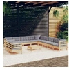 Image de Salon de jardin bois gris 12 pieces x 63.5 x 62.5 12 personnes