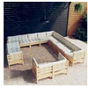 Image de Bois de Pin Massif Salon de Jardin 13 pcs avec Coussins Mobilier de Patio Meubles d'Extérieur Mobilier de Jardin 3096959