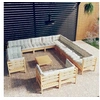 Image de Bois de Pin Massif Salon de Jardin 14 pcs avec Coussins Mobilier de Patio Meubles d'Extérieur Mobilier de Jardin 3096965