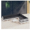 Image de Salon de jardin bois gris 10 pieces x 63.5 x 62.5 6 personnes