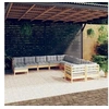 Image de Bois de Pin Salon de Jardin 11 pcs avec Coussins Mobilier de Patio Meubles d'Extérieur Mobilier de Jardin 3097054