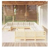 Image de Salon de jardin modulable 13 pieces bois beige x 63.5 x 28.5 cm