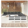 Image de Bois de Pin Massif Salon de Jardin 13 pcs avec Coussins Mobilier de Patio Meubles d'Extérieur Mobilier de Jardin 3097074