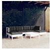 Image de Bois de Pin Massif Salon de Jardin 7 pcs avec Coussins Mobilier de Patio Meubles d'Extérieur Mobilier de Jardin 3097086
